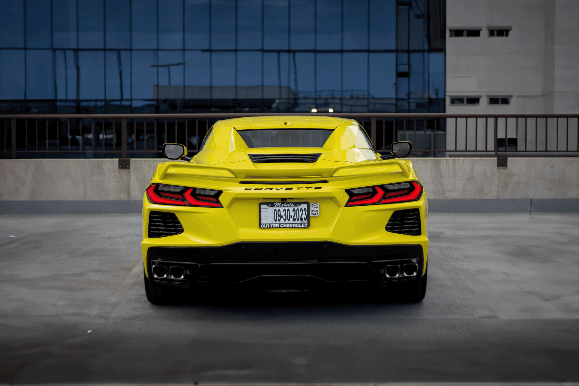 Picture of the car https://harrishawaiiphotos.s3.us-west-2.amazonaws.com/yellowcorvette/7corvette+back.png